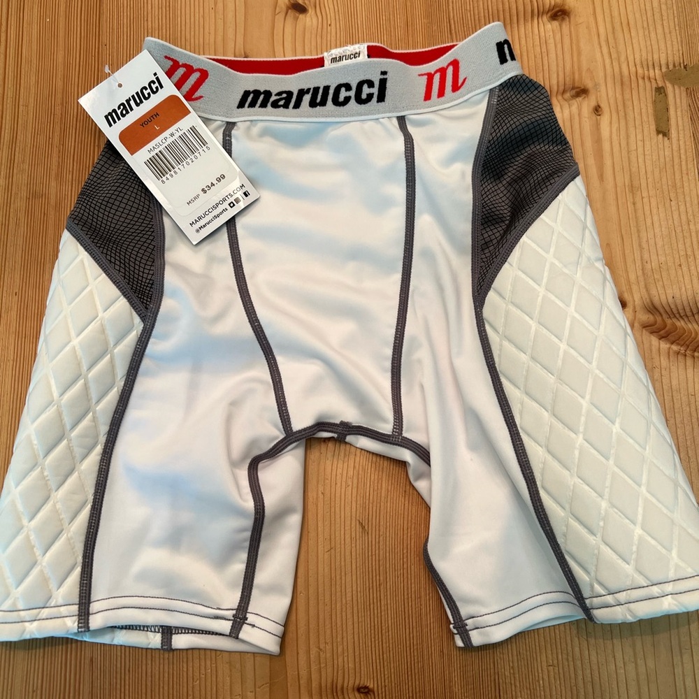 NWT- Marucci Youth Sliding Shorts- size large